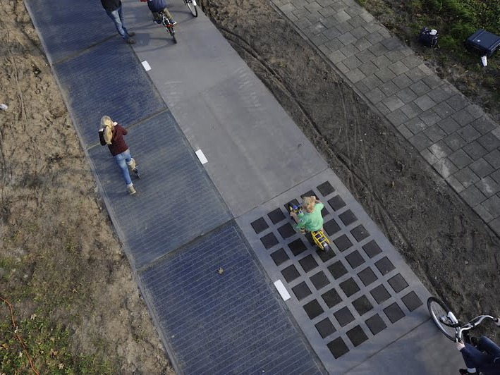 Los carriles bici solares, una solución sostenible