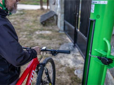 Estación de reparación de bicicletas